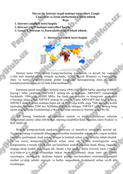 internet orqali muloqot tamoyillari — DOC