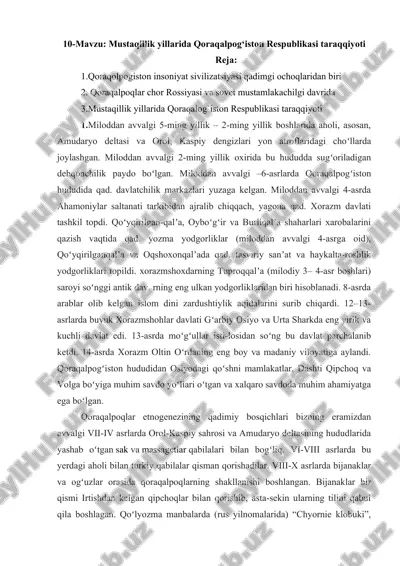 qoraqalpog‘iston respublikasi taraqqiyoti — DOC