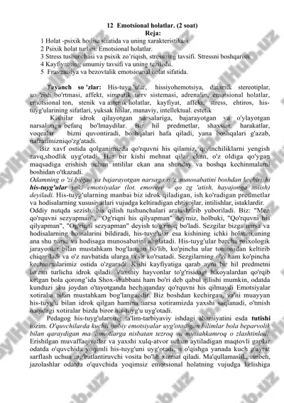 emotsional holatlar — DOC