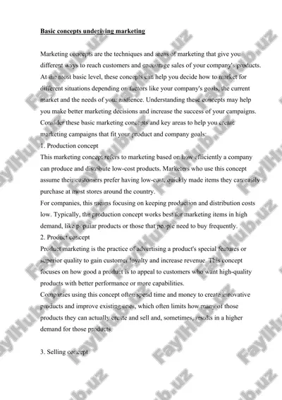 marketing concepts — DOC