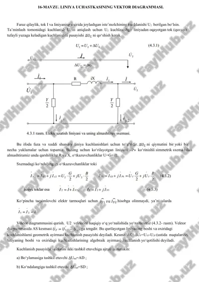 liniya uchastkasining vektor diagrammasi — DOC