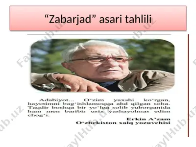 “zabarjad” asari tahlili — PPTX