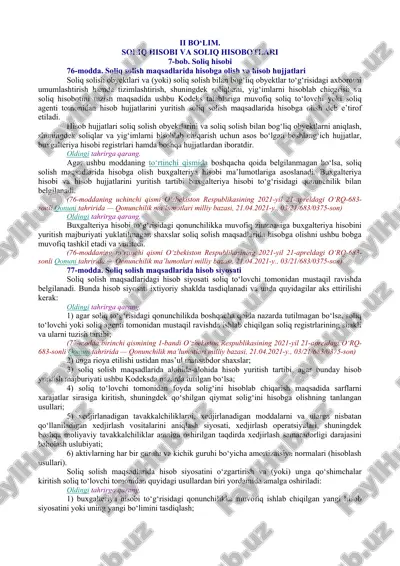 soliq hisobi va soliq hisobotlari — DOC
