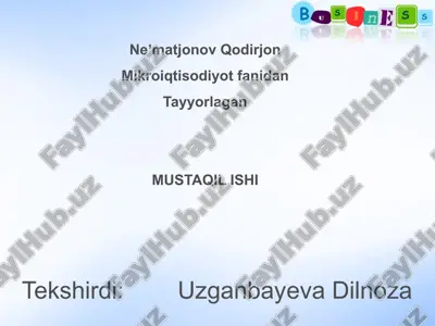 individual va bozor talabi — PPTX