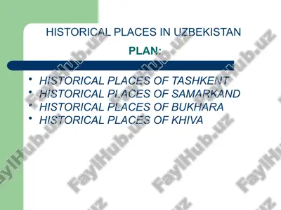historical palces in uzbekistan — PPTX