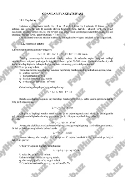 odamlar evakuatsiyasi — DOC