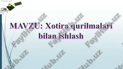 xotira qurilmalari bilan ishlash — PDF