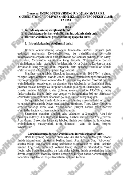 dorivor o‘simliklar — PDF