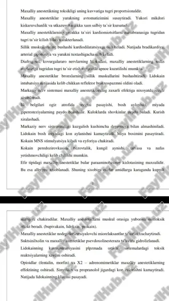 maxalliy anestetiklar — PDF