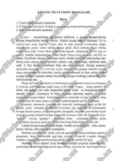 yozuv va til masalalari — PDF