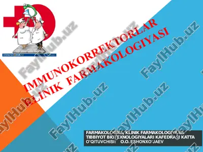 immunokorrektorlar klinik farmakologiyasi — PDF