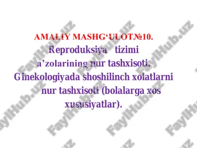 reproduksiya tizimi nur tashxisoti — PDF