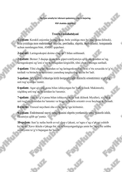 traxeya intubatsiyasi — PDF