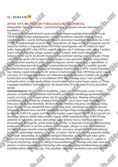 jinsiy yo‘l bilan yuquvchi kasalliklar (jybyuk) — PDF