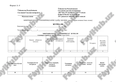 mikrobiologik tekshirishlar jurnali — DOC