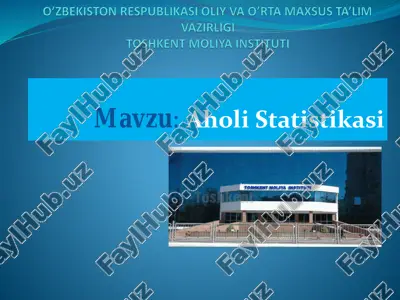 aholi statistikasi — PDF