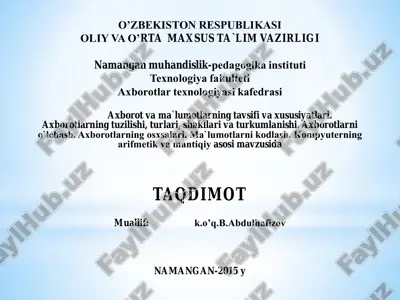 axborot va ma`lumotlar texnologiyasi — PDF