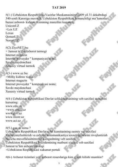 axborot axborot tizimlari — DOCX