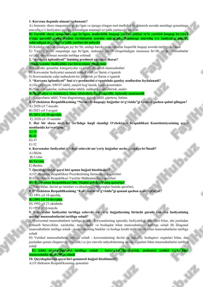 korxona iqtisodiyoti — DOCX