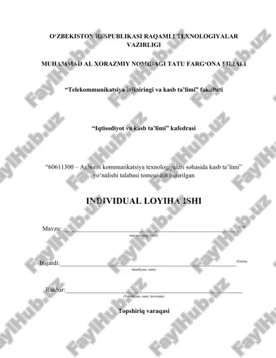 individual loyiha ishi — DOCX