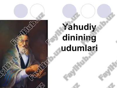 yahudiy dinining udumlari — PPT