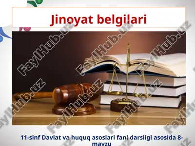 jinoyatbelgilari — PPTX