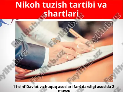 nikoh tuzishtartibivashartlari — PPTX