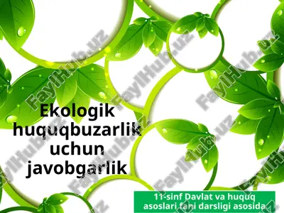 ekologik huquqbuzarlik — PPTX
