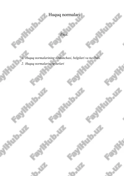 huquq normalari — DOC
