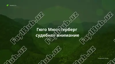 gyugo myunsterberg sudebnoe vnimanie — PPTX
