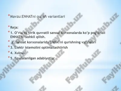 enhatni qurish variantlari — PDF