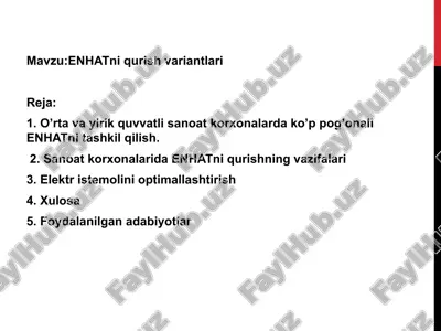 enhatni qurish variantlari — PPTX