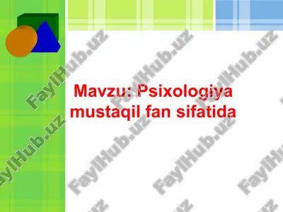 psixologiya — PPT