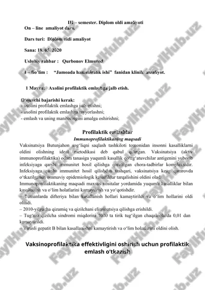 axolini profilaktik emlashga jalb etish — DOCX