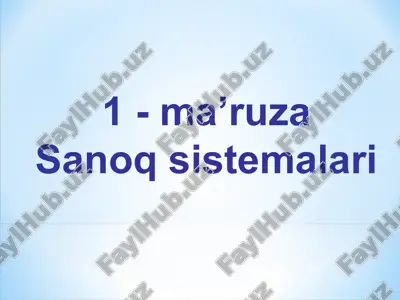 sanoq sistemalari — PPT