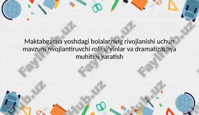maktabgacha yoshdagi bolalar uchun qurilish va konstruktorlik o'yinlar — PPTX
