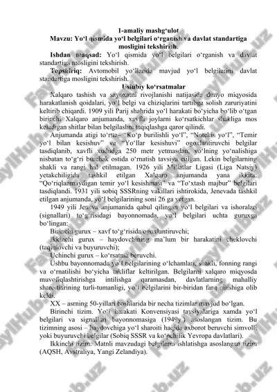 yo‘l belgilarini tekshirish — DOCX