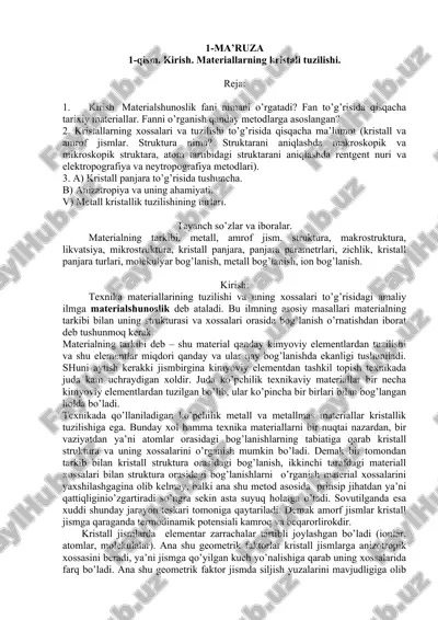 materialshunoslik — DOCX