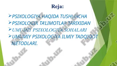 psixologiya haqida tushuncha — PPTX