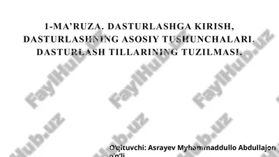 dasturlash i (c++) — PPTX