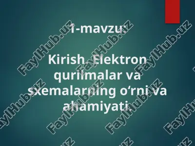 elektronika va immobilizatsiya — PPTX