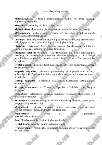 materialshunoslik — DOCX