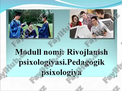 yosh psixologiyasi — PPT