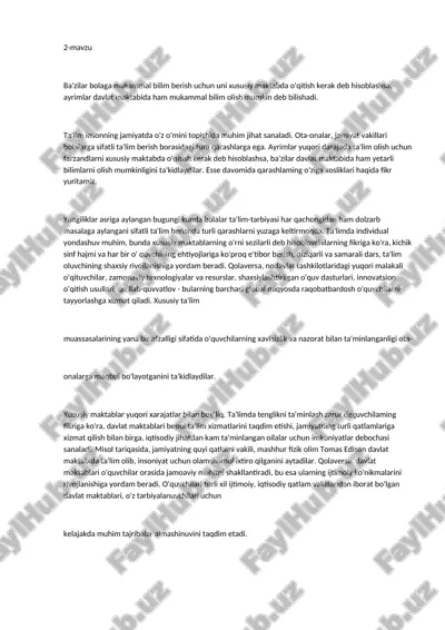 ta'limda individual yondashuv — DOCX