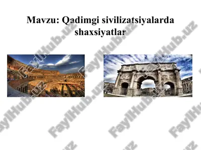 qadimgi sivilizatsiyalarda shaxsiyatlar — PPT