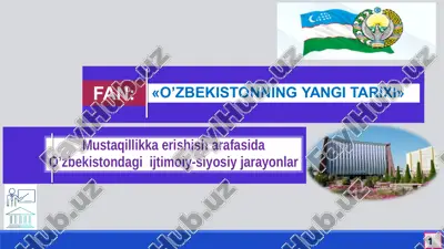 mustaqillikka erishisharafasida — PPTX