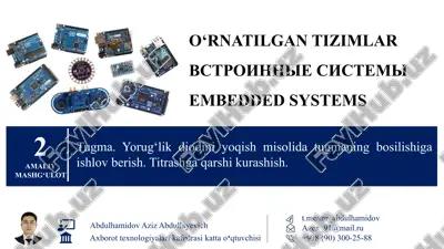 arduino asosida tugmalar bilan ishlash — PPTX