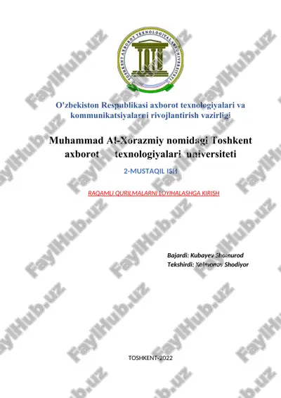 raqamli qurilmalarni loyihalashga kirish — DOCX