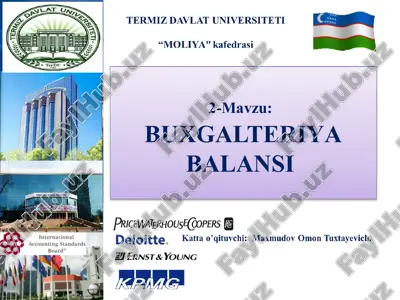buxgalteriya balansi — PPTX