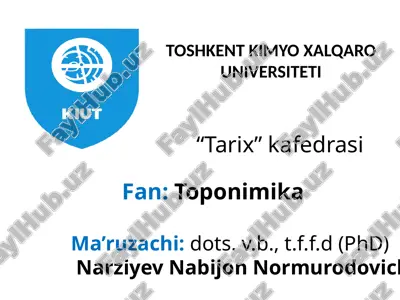 toponimika — PPTX